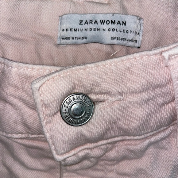 Womens Zara Skinny Distressed Denim Jean / Straight Leg Light pink - Picture 3 of 6